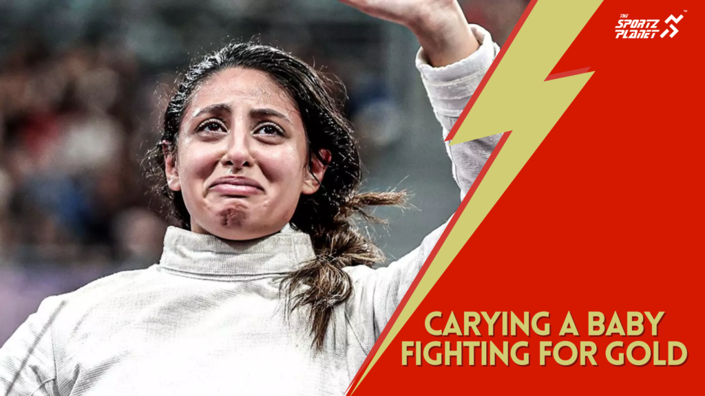 Egyptian fencer Nada Hafez, seven months pregnant, triumphs in the Olympics, embodying the ultimate blend of strength and love.