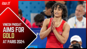 Vinesh Phogat makes history at Paris 2024, reaching the Olympic final as the first Indian woman wrestler, securing a medal.