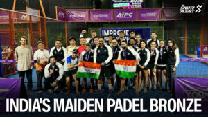 India's first-ever International Padel Team clinches third place, a bronze medal at the Asia Pacific Padel Cup in Bali, 2024.