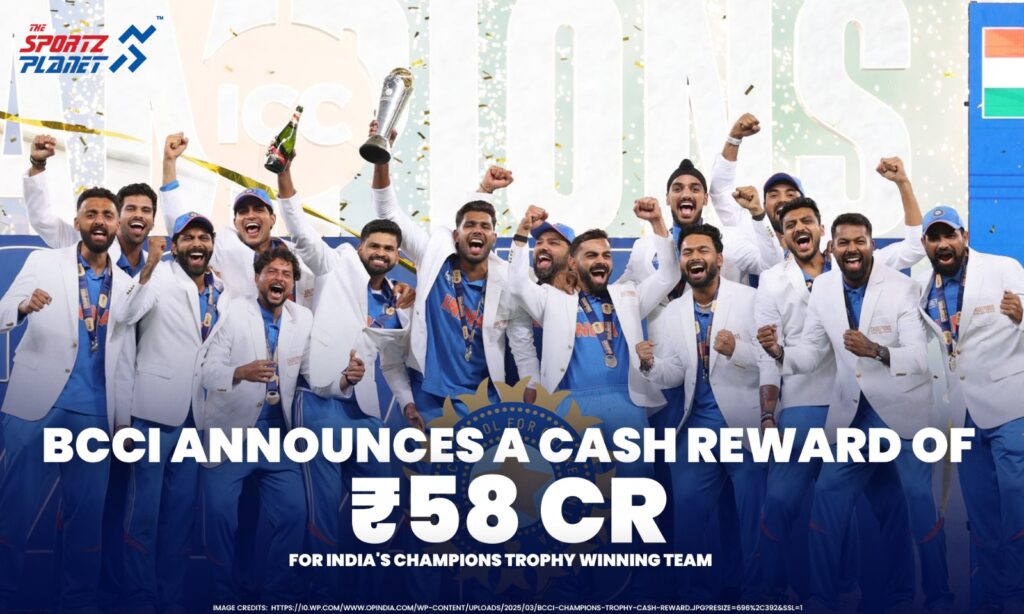 BCCI cash reward for Indian cricket team